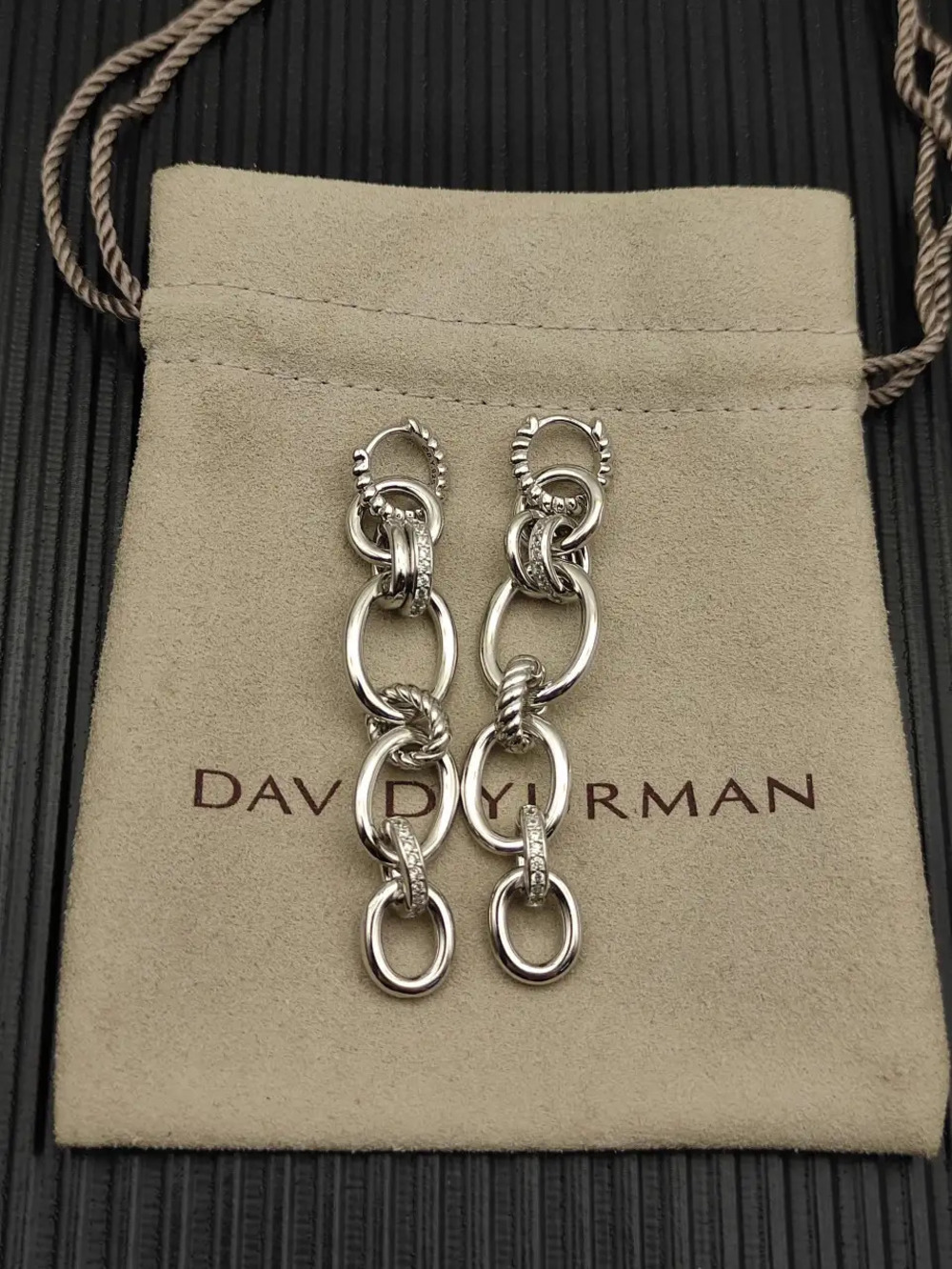 David Yurman Silver Mercer Multi-Hop Earrings